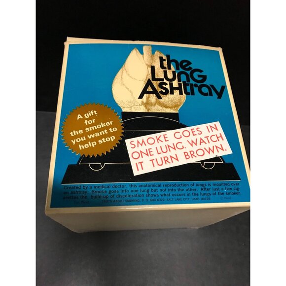 Vintage 1960's "The Lung Ashtray" NIB "Truth About Smoking" A Gift For The Smoke - Picture 4 of 8